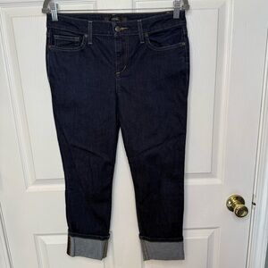 Joes Jeans Womens Ankle Crop Cuffed Dark Wash Denim Jeans Size 29 GUC